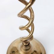 Set of 3 Vintage Twisted Brass Candle Holders, Midcentury