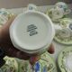 Lot 12 old cups under cups, Fiorita campagna décor, from Villeroy to Boch