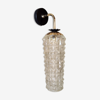 1960 glass and metal sconce