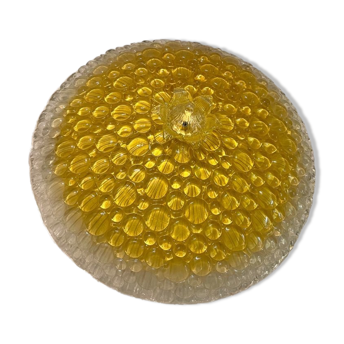 Venetian murano glass flushmount light, 1970s