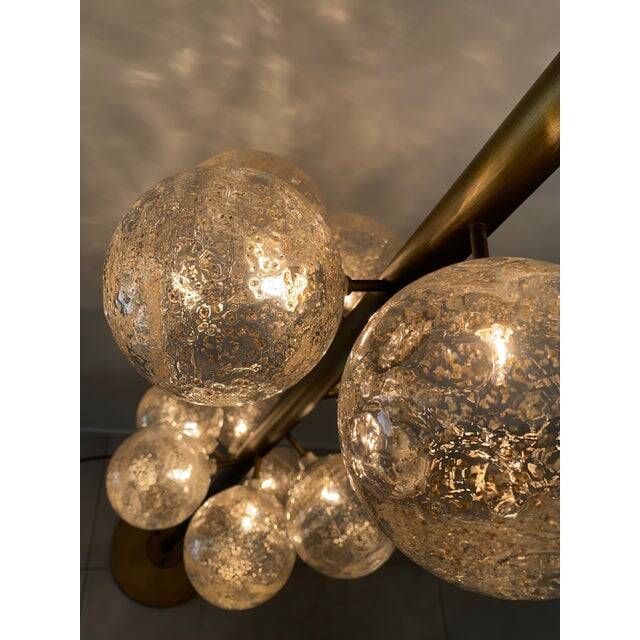Contemporary Spheres With Gold Murano Glass Burnished Floor Lamp