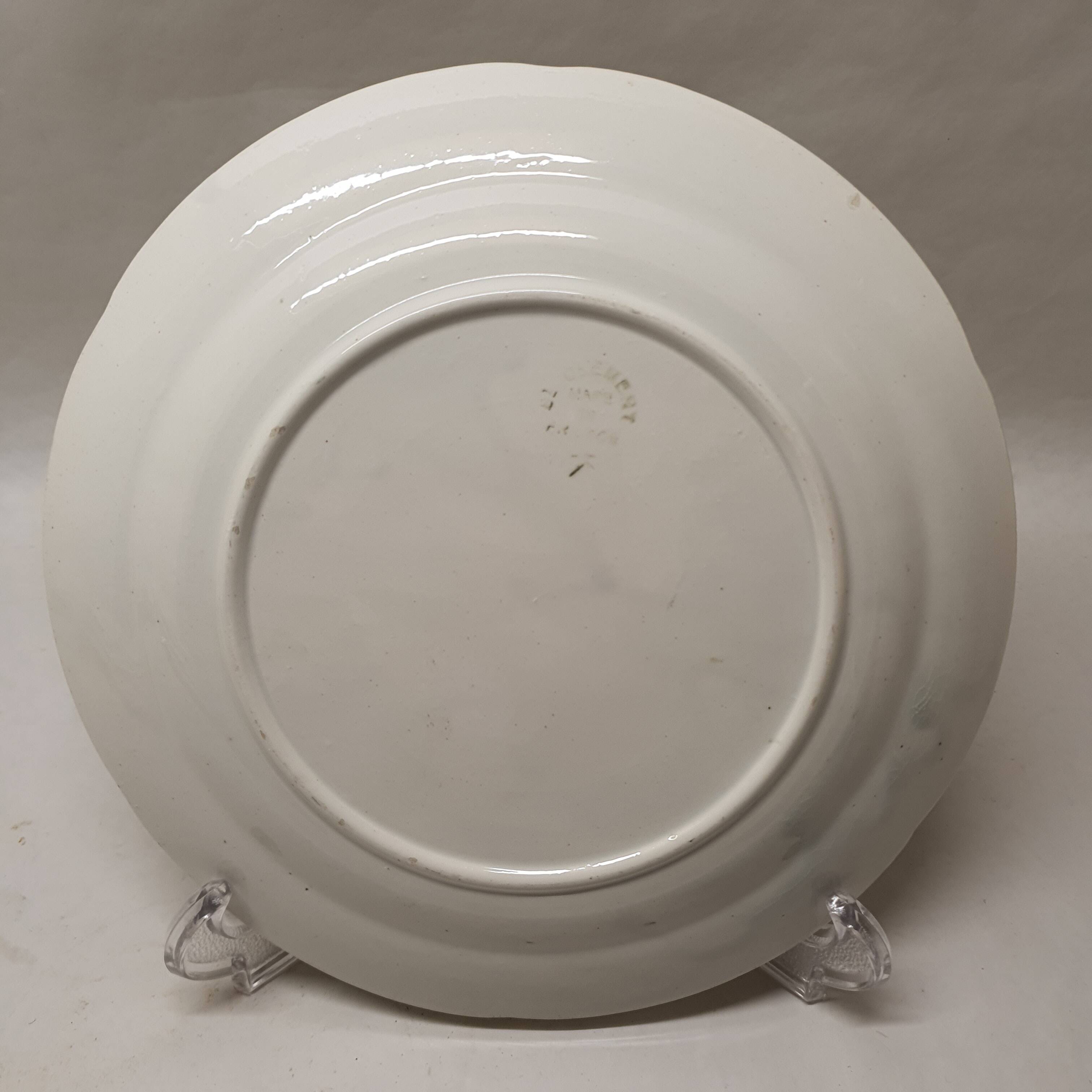 Decorative Plate Barbotine St Clément Made In France Vintage Orange Fruit Pattern