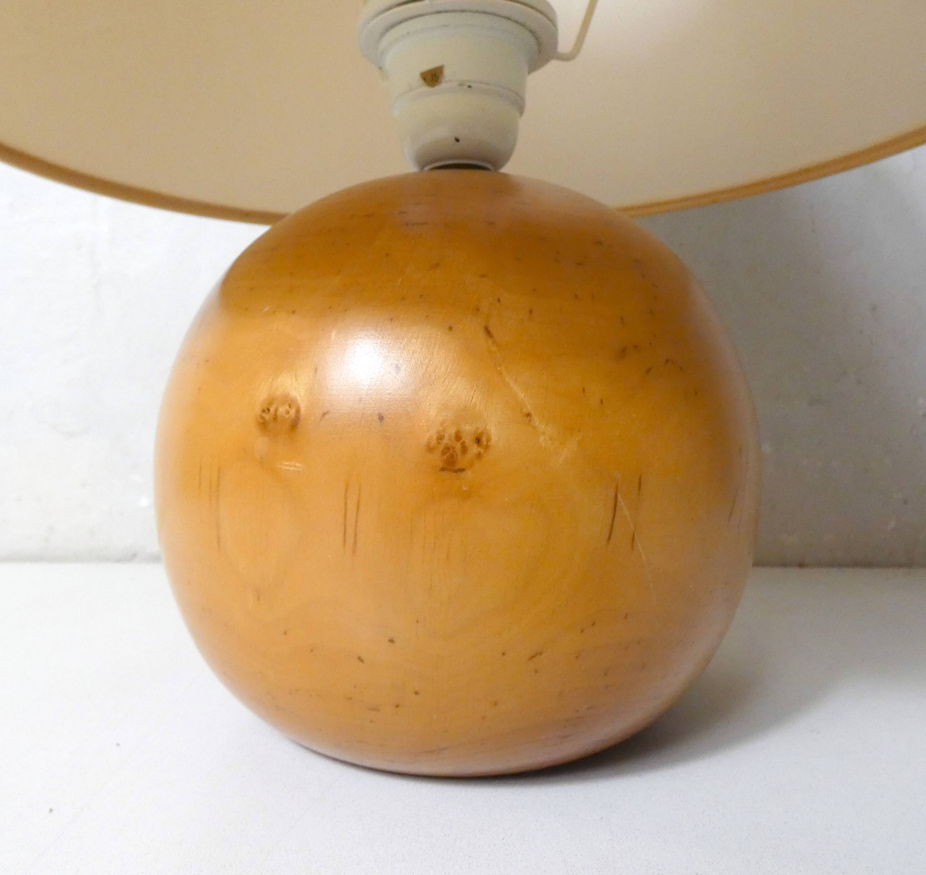 IMT Italy Vintage Design Turned Wood Lamp