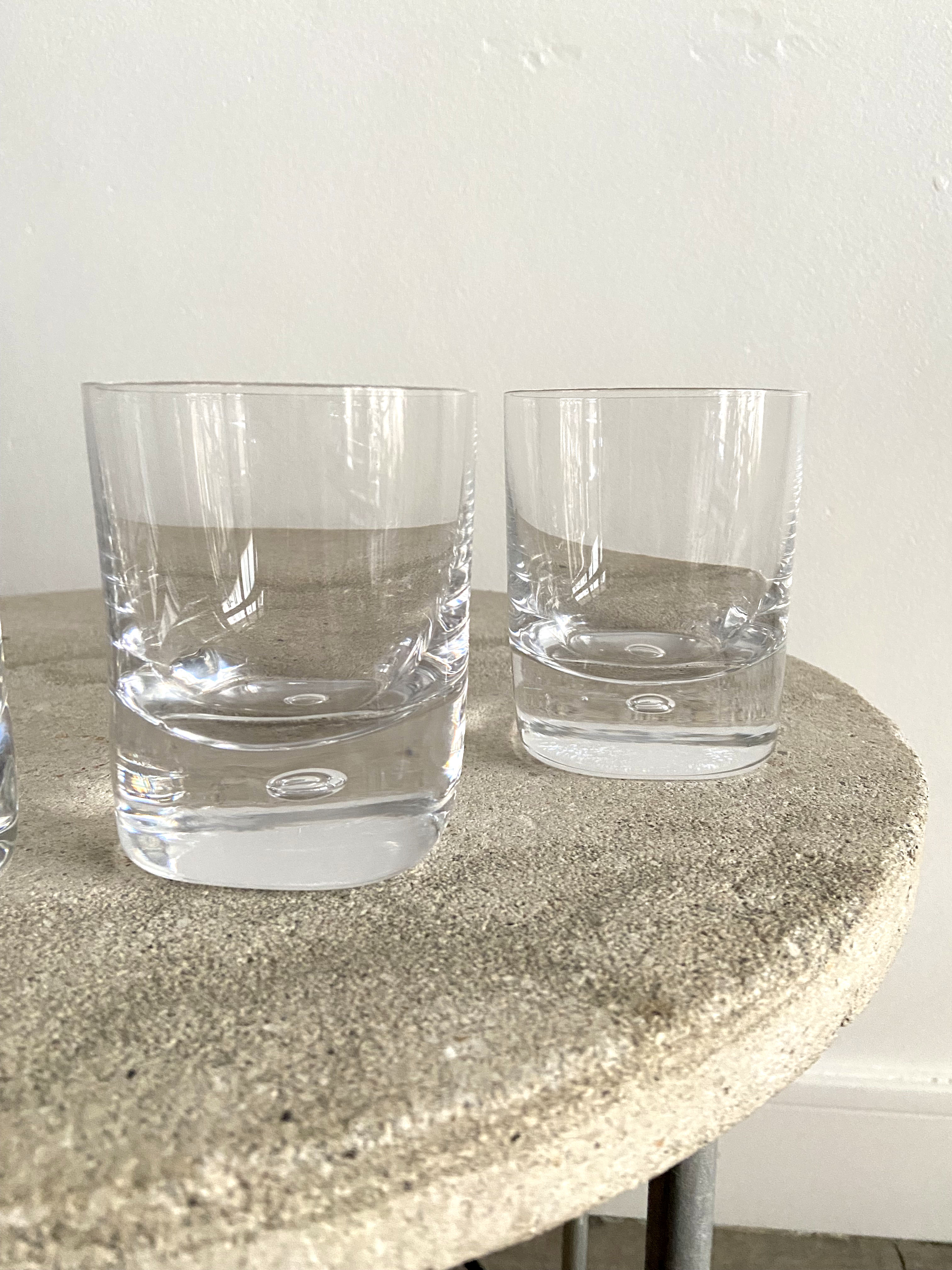 Set of 5 glasses of Crystal Scandinavian whisky cups