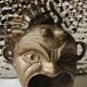 Ashtray/empty pocket devil's satyric head/diablotin, in bronze with golden patina. signed medina iran