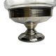 Art Deco, silver-plated metal fruit bowl with pedestal base, hallmarked, circa 1930