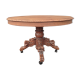 French table in extendable solid oak