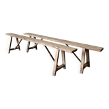 Pair of antique farm benches