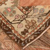 3x11 Red & Beige Oriental Vintage Runner Rug, 107x336Cm