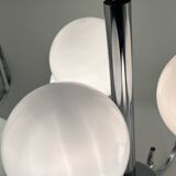 Chrome chandelier 9 opalines