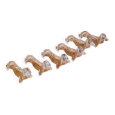 Set of 6 vintage dachshund knife rests