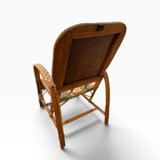 Fauteuils en rotin éclissé style Audoux Minet des années 50 F