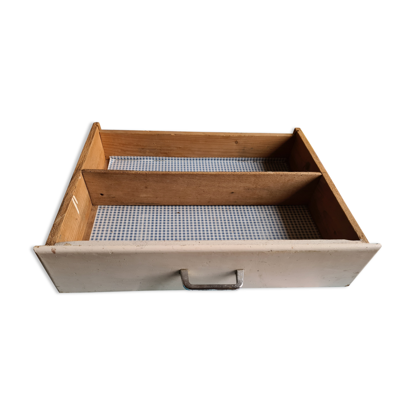 Old two compartment drawer