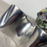 Brushed aluminum candle holder