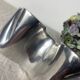 Brushed aluminum candle holder