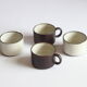 Ceramic filter coffee cups by Zaalberg Holland, 1960s.