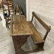 Double wooden school desk, 19th century