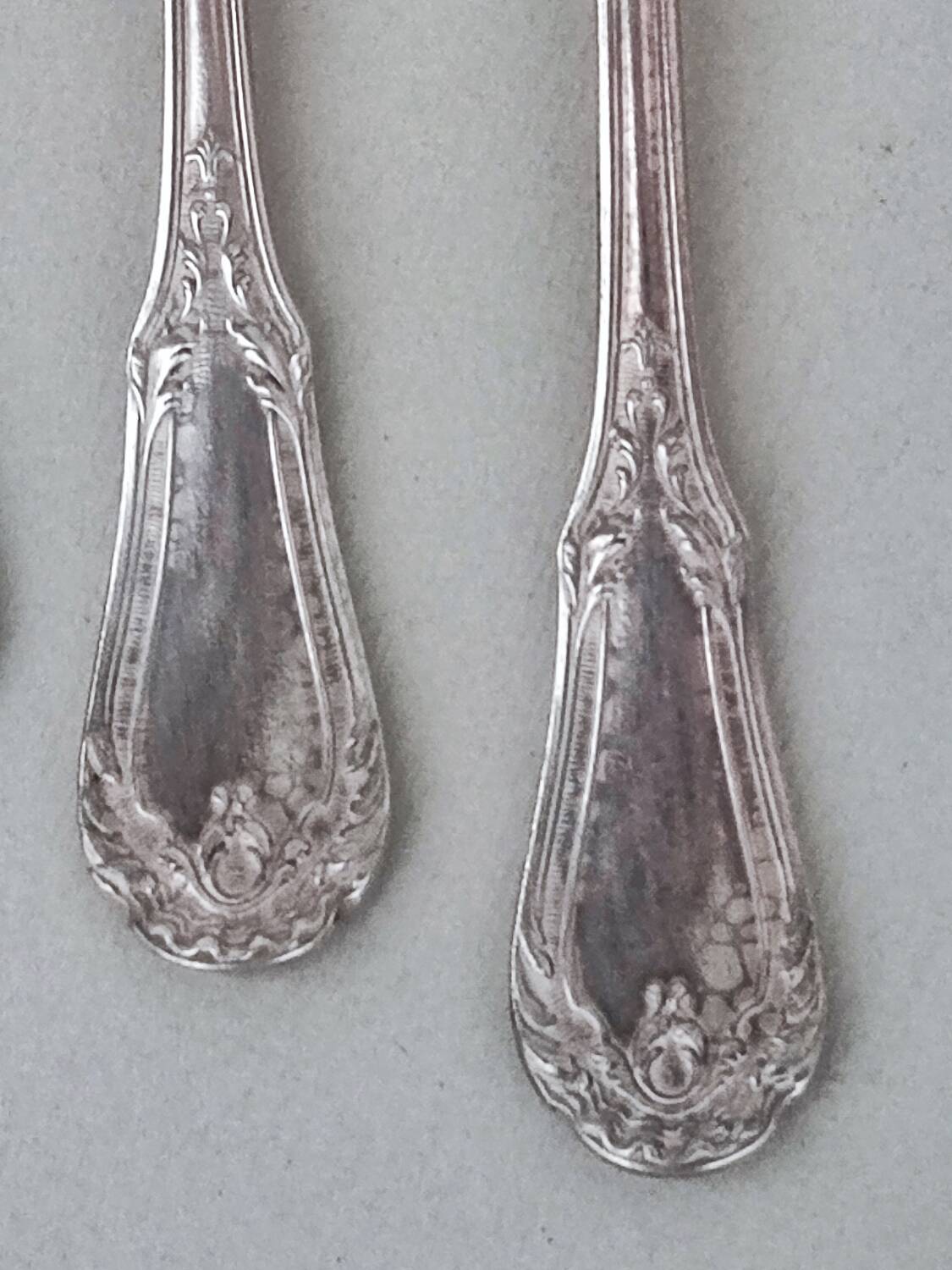 12 silverplated cake forks