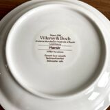 Set de 2 soucoupes Villeroy & Boch, série Manoir, porcelaine vitro blanche vintage