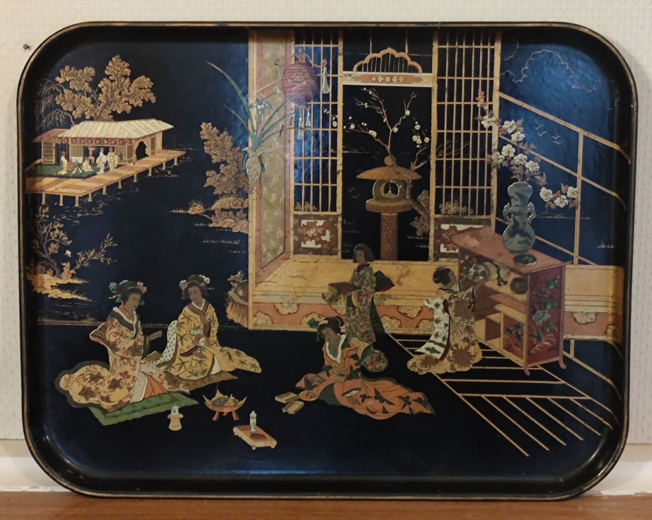 Tray Napoleon III Japanese decoration