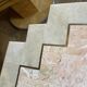 Double-sided dresser Design, travertine & brass threads, ca 1960