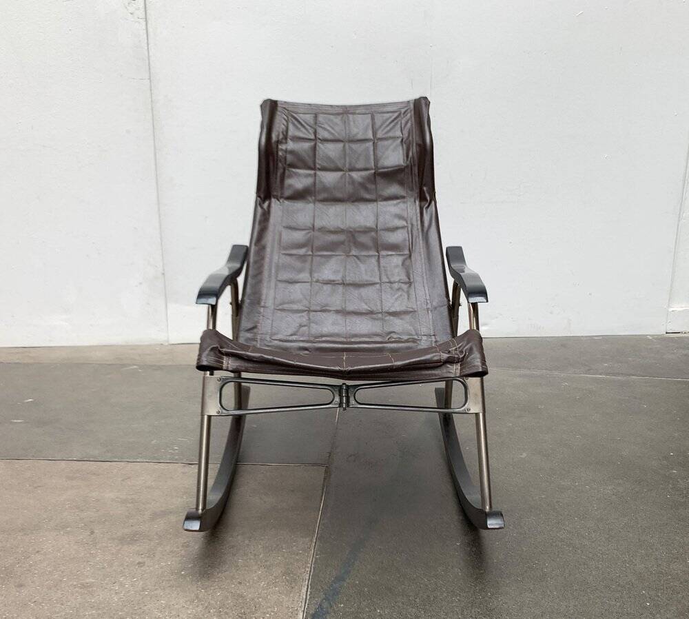 Mid-century Japanese space age folding rocking chair by Takeshi Nii, 1960s