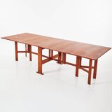 Swedish "Gate Leg" modular and folding table for 4 to 14 people (2.8m long) in teak by Göran Strand & Eriksson for Lelångs Mobelfabrik (Vintage 60s)