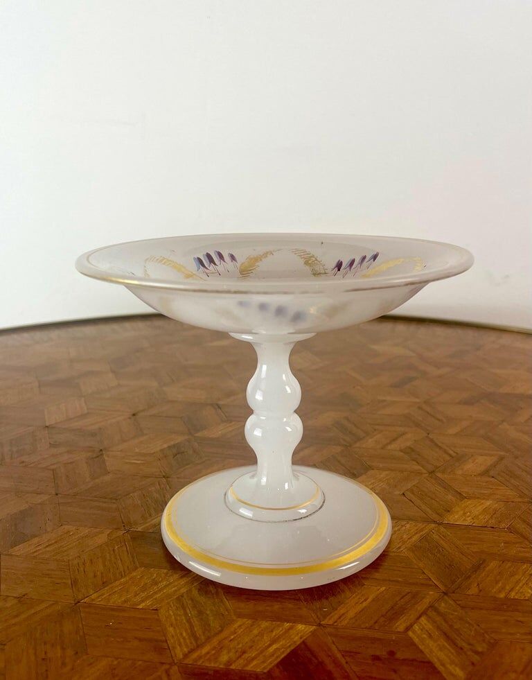 XIXth century opaline jewelry dish