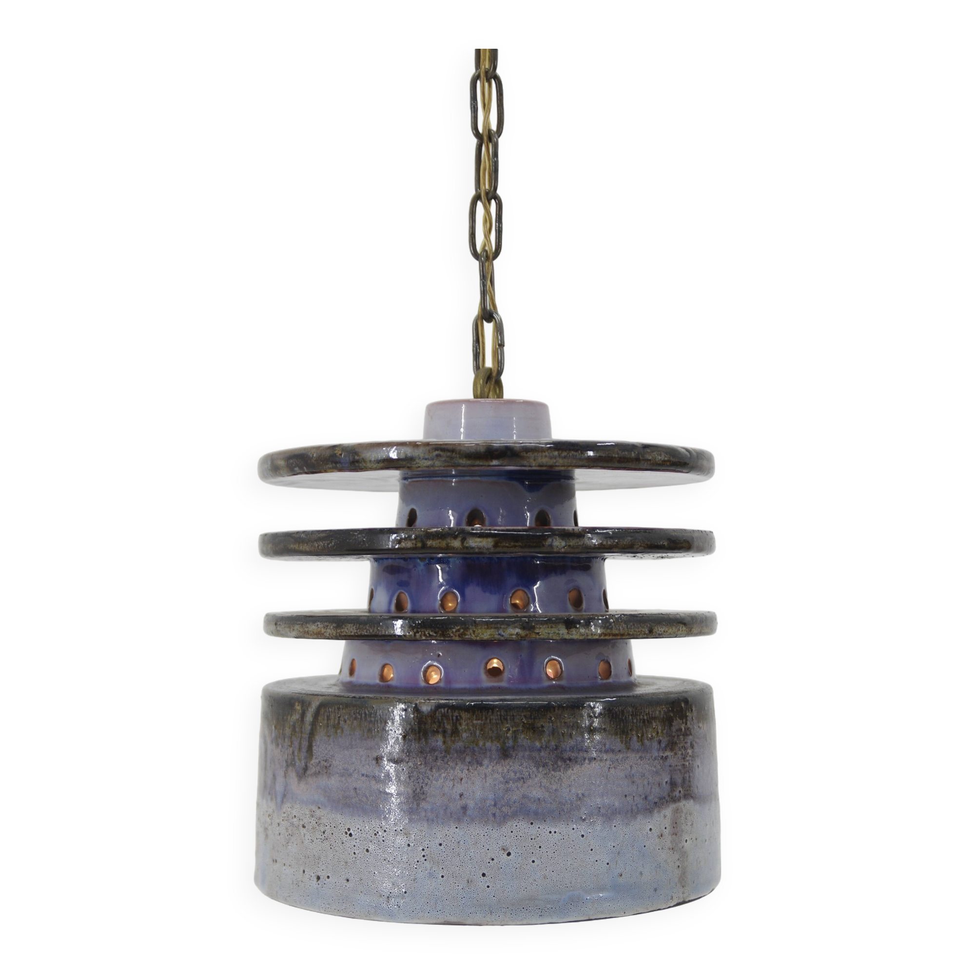 Ceramic Pendant Lamp by Jette Helleroe for Axella, Denmark