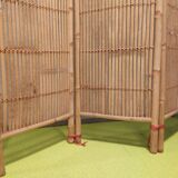 Vintage wicker rattan bamboo screen