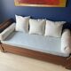 CONVERTIBLE BOAT BED IN PAINTED CHERRY WOOD