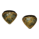 Pair of Gallé wall lights in glass paste (Tip)