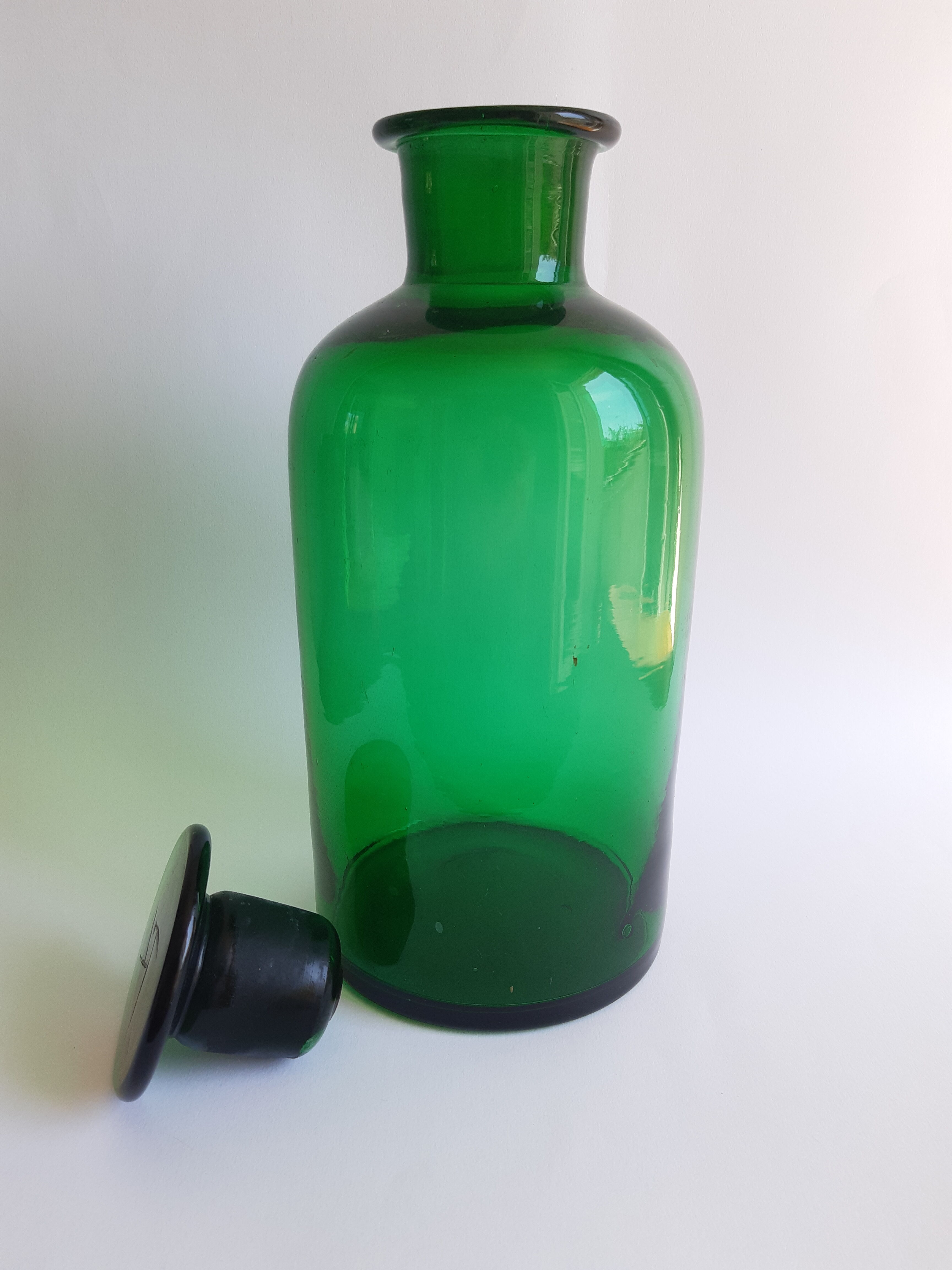Pot apothicaire vert vintage