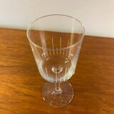 Set of 13 engraved glass shot glasses