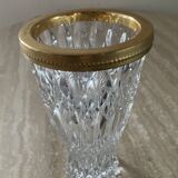 Vintage vase in chiseled Bohemian crystal from the 70s