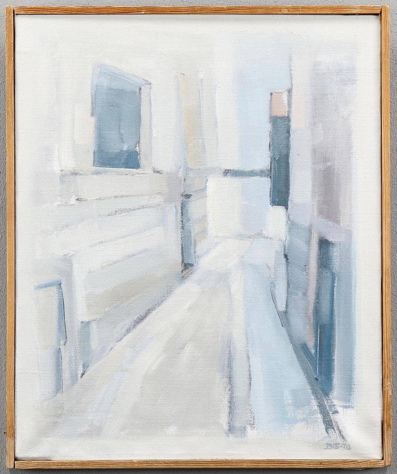 Original Oil On Canvas – “Alley” By Birgit Gustavsson