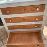 40's grey green art deco chest of drawers