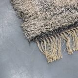 Tapis abstrait danois en laine à poils longs, années 1960