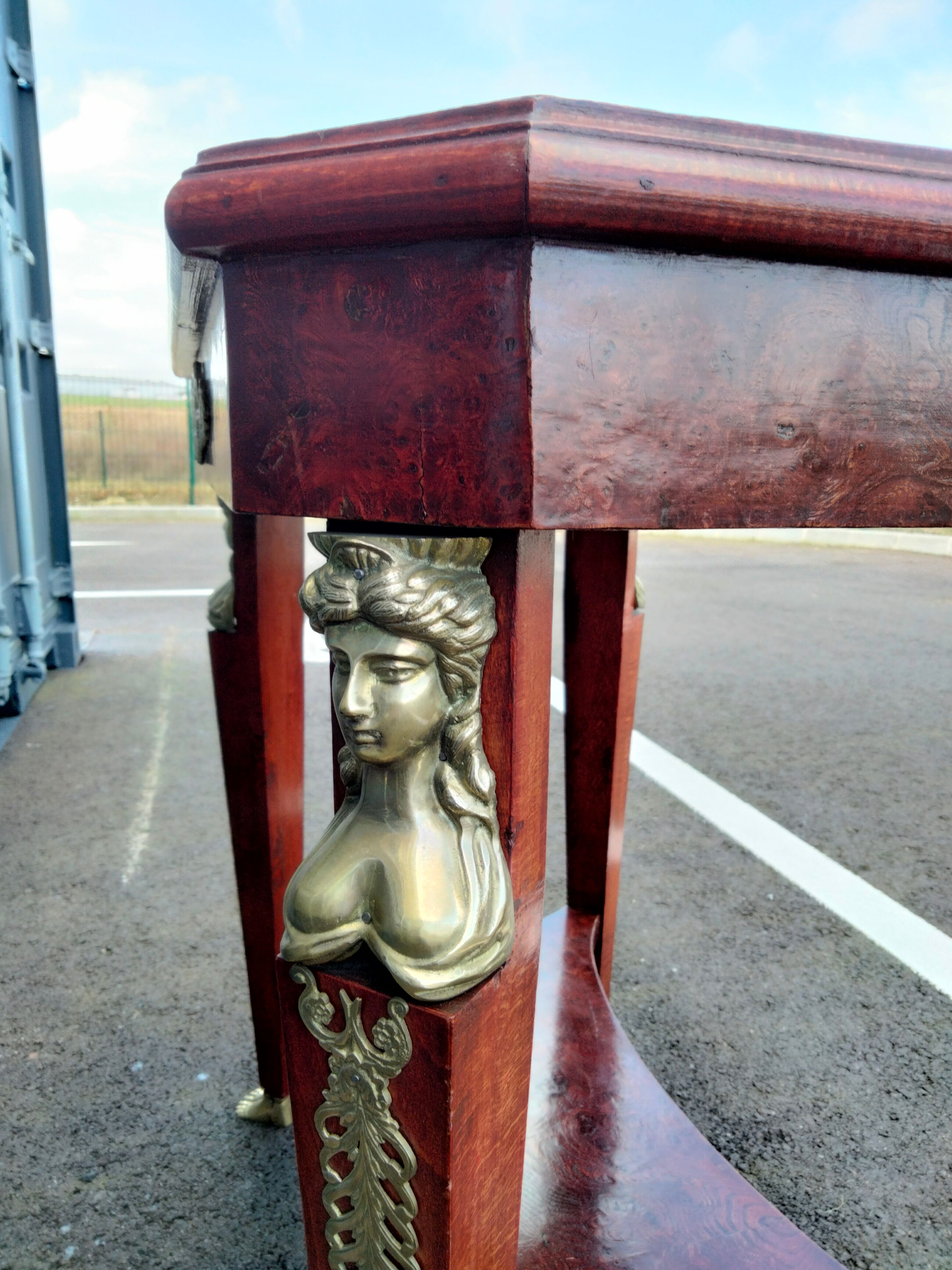 Table gueridon old decoration bronze empire