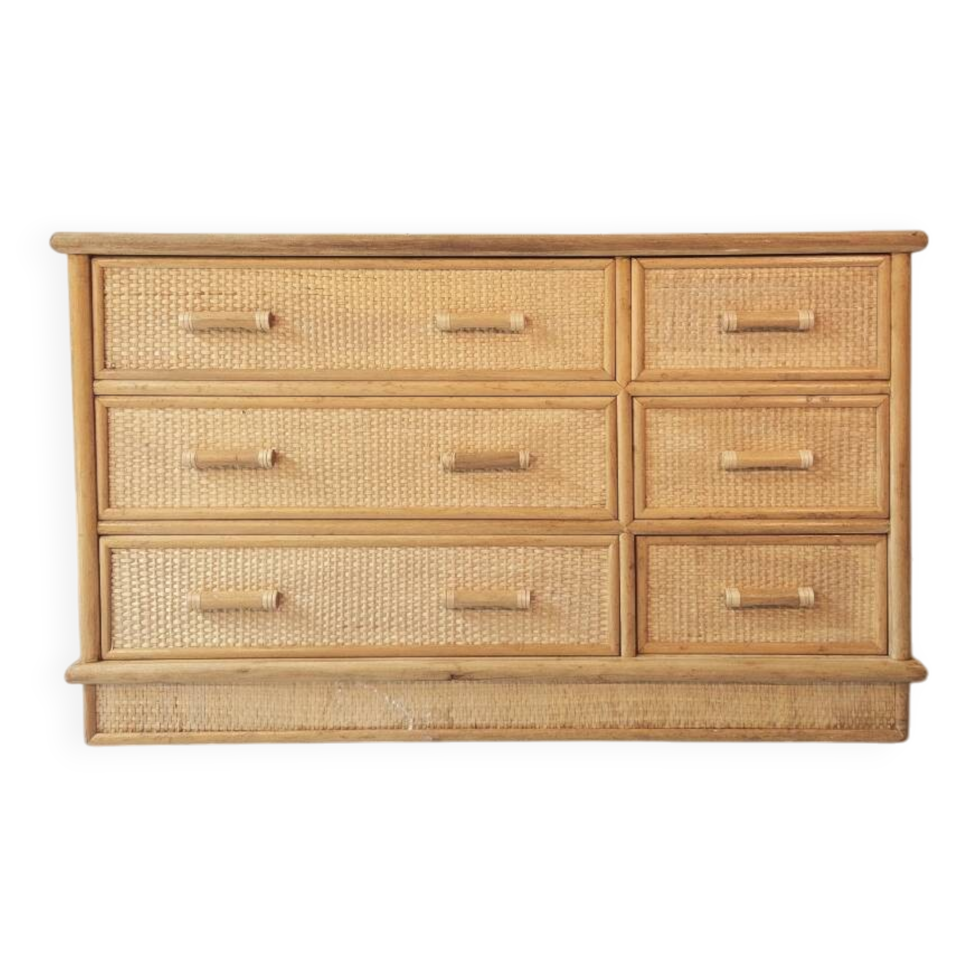 Rattan chest of drawers