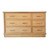 Rattan chest of drawers