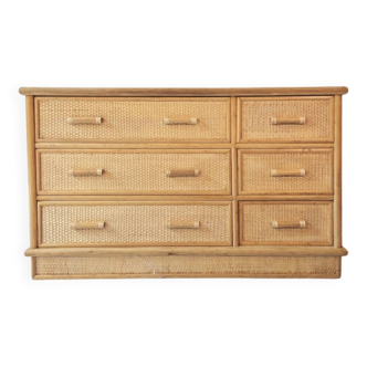 Rattan chest of drawers