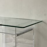 Desk in plexiglass by David Lange for Roche Bobois, design 1970.