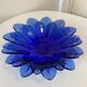 Set of 2 small plates fruit cup in the shape of a daisy/blue flower - pocket tray / ashtray