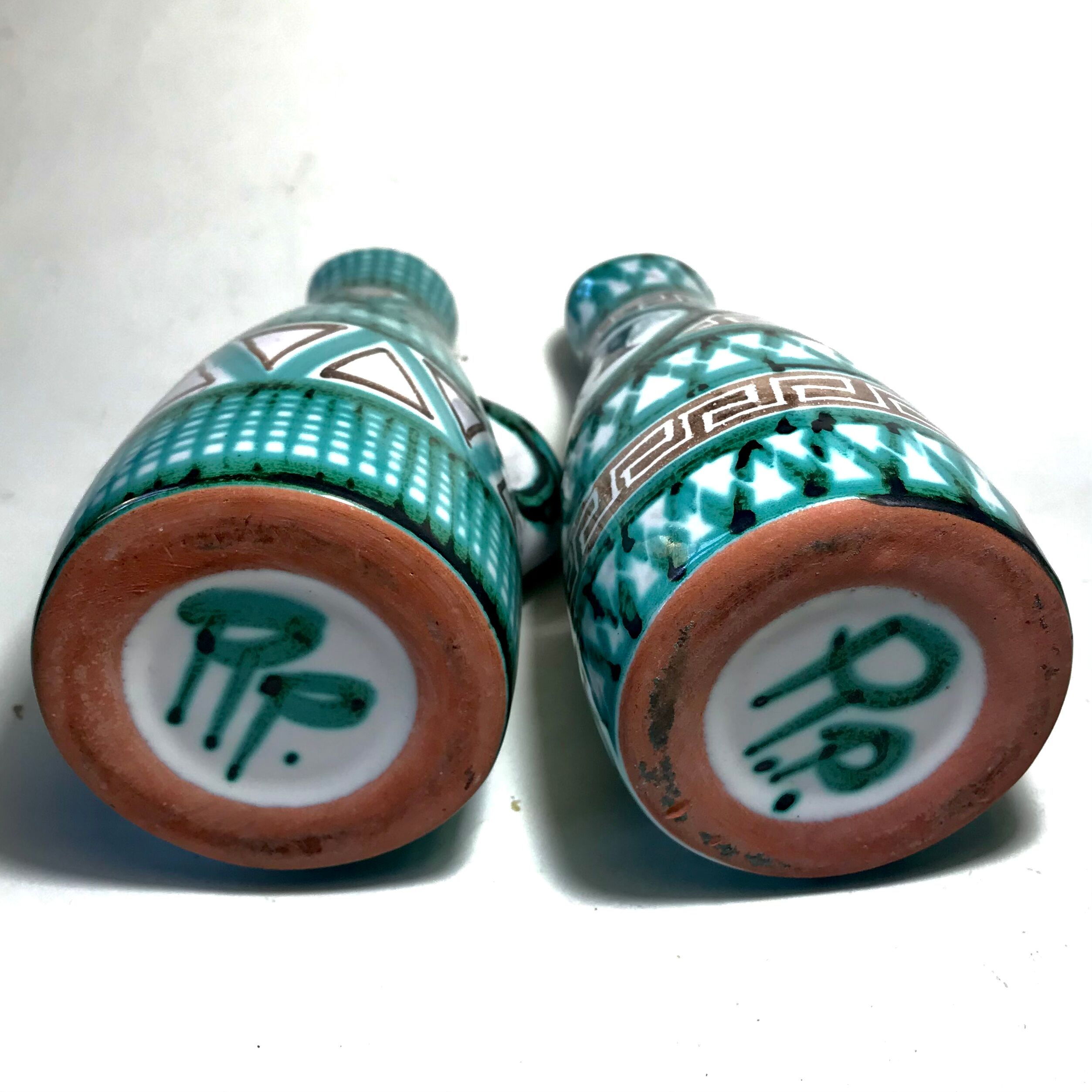 Robert Picault huilier vinaigreer signed ceramic design 1950