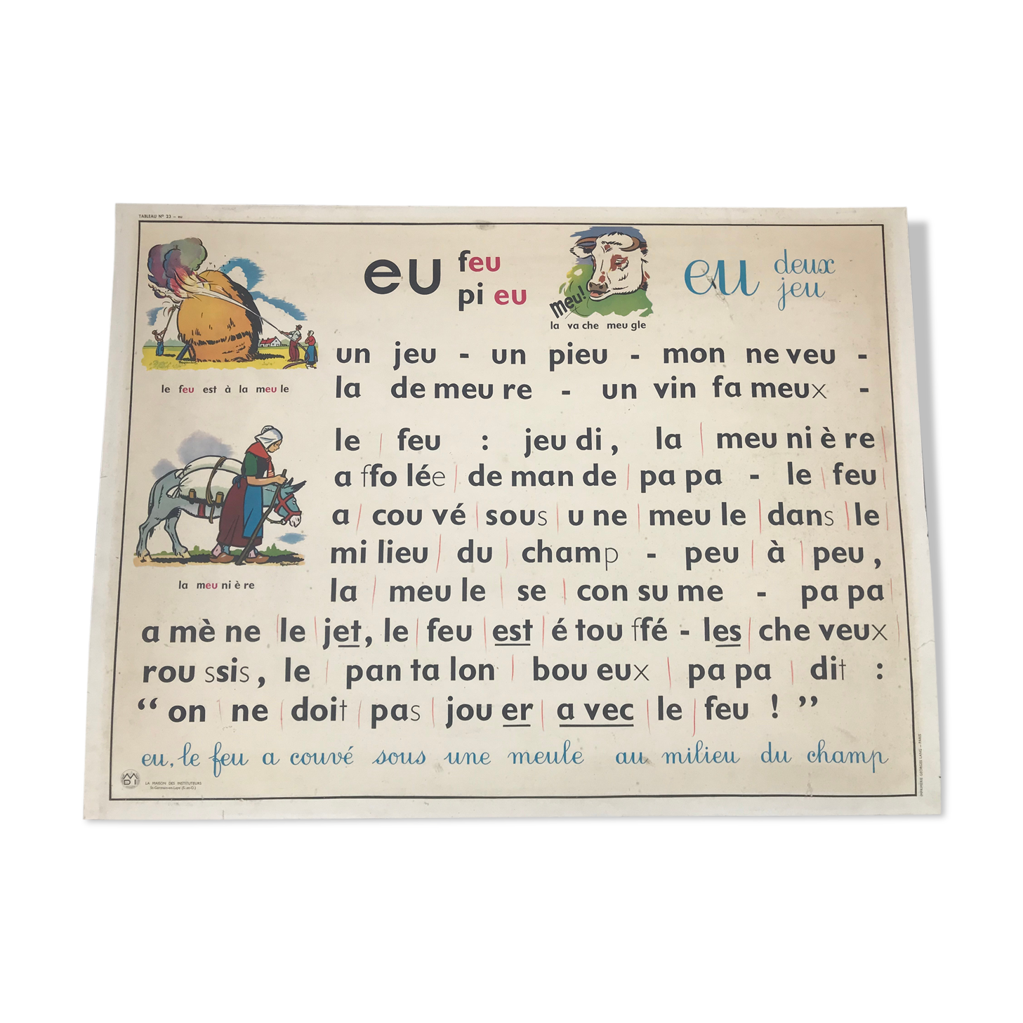 Vintage school poster