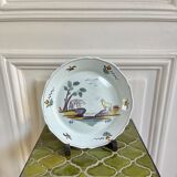 Decorative ceramic plate with "The Wolf and the Lamb" design