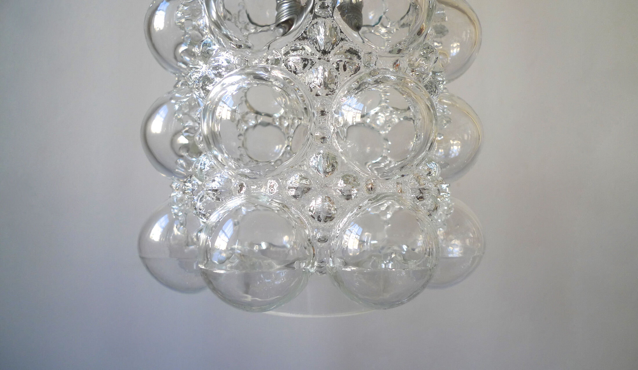 Bubble glass hanging lamp by Helena Tynell for Limburg Glashàtte, 1960s