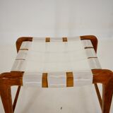 1940s, Jan Vanek Sculptural Oak Stool or Ottoman, Czechoslovakia