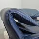 Vico Magistretti Canapé 3 places flexible Cassina en cuir bleu « Veranda », Italie